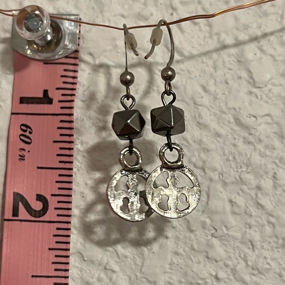 Fleur de Lis Dangly Earrings - Picture 2 of 2